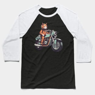 Rider cat  - Kawaii art Baseball T-Shirt